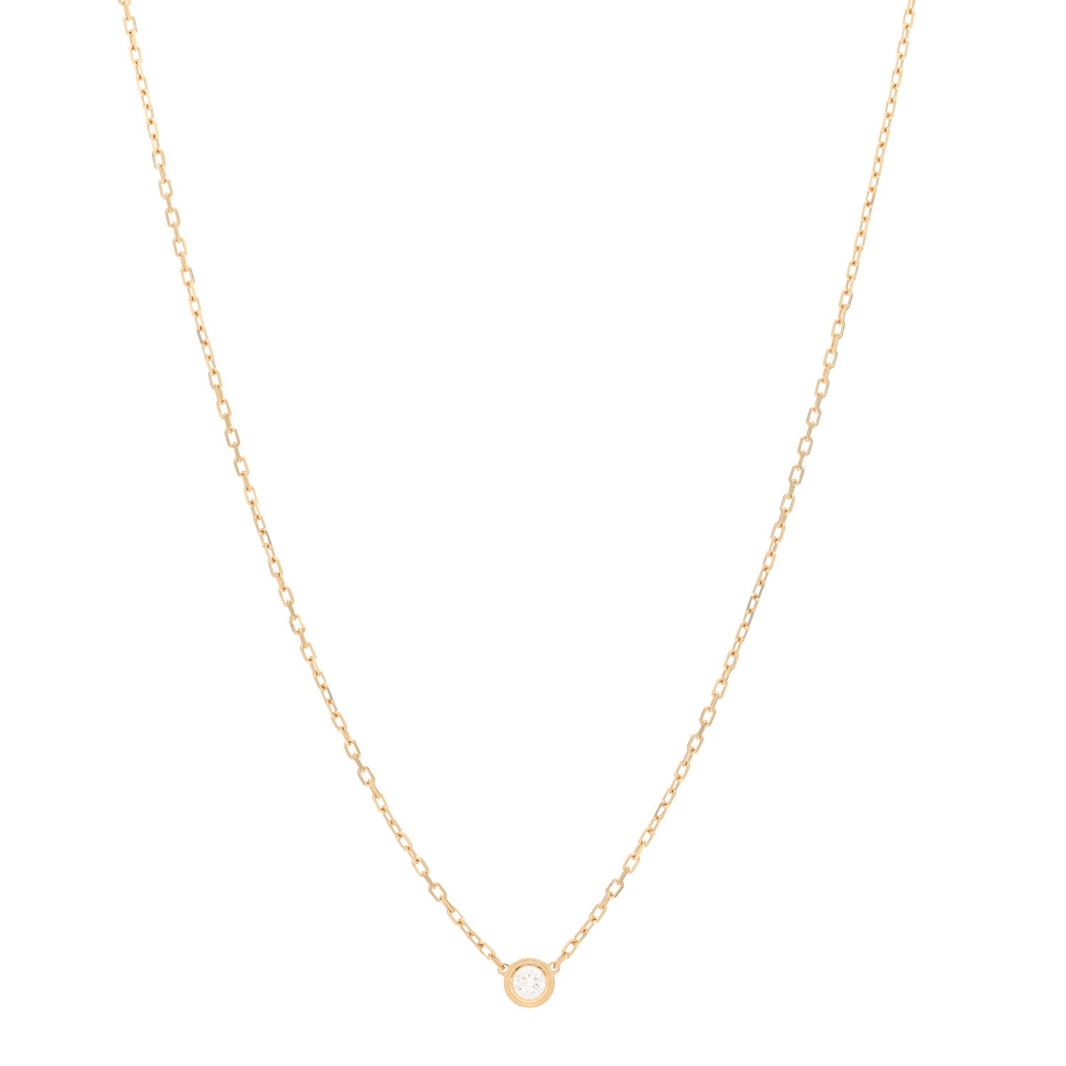 Cartier 18K Yellow Gold Diamond SM D'Amour Pendant Necklace 1 of 3