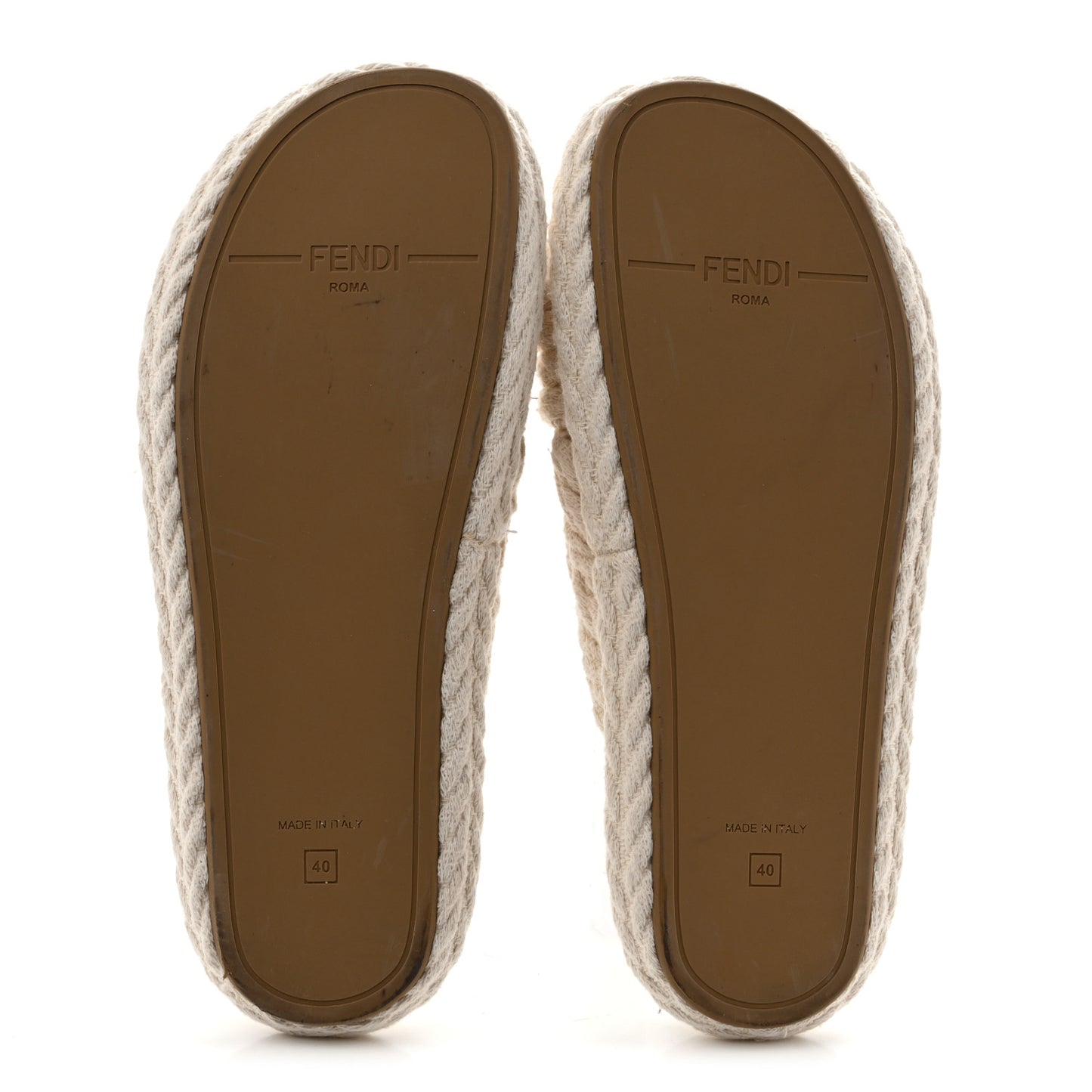 Tessuto Treccia Jacquard Ricamo Logo Slides 40 Grezzo Moka