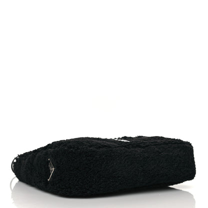 Prada Terry Cloth Mini Re-Edition 2000 Bag Black White 4 of 11