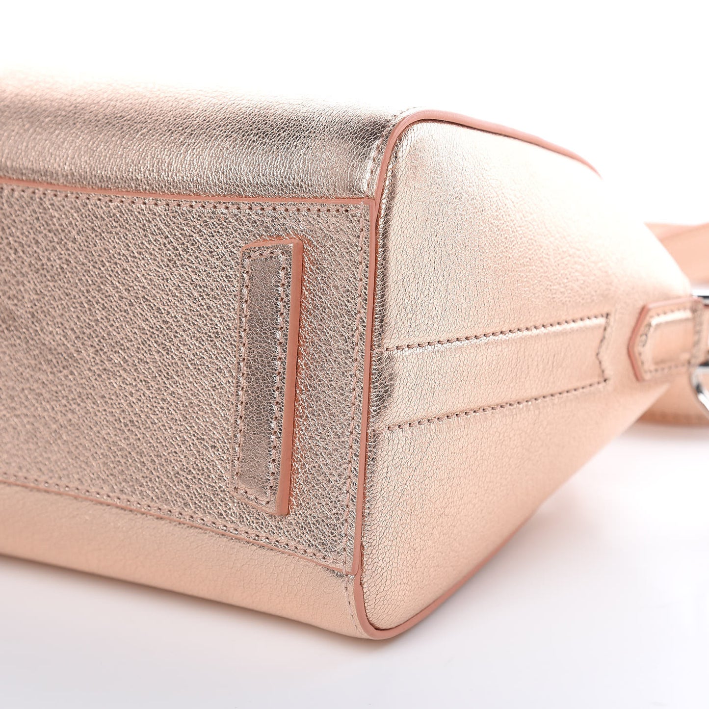 Metallic Sugar Goatskin Mini Antigona Light Pink