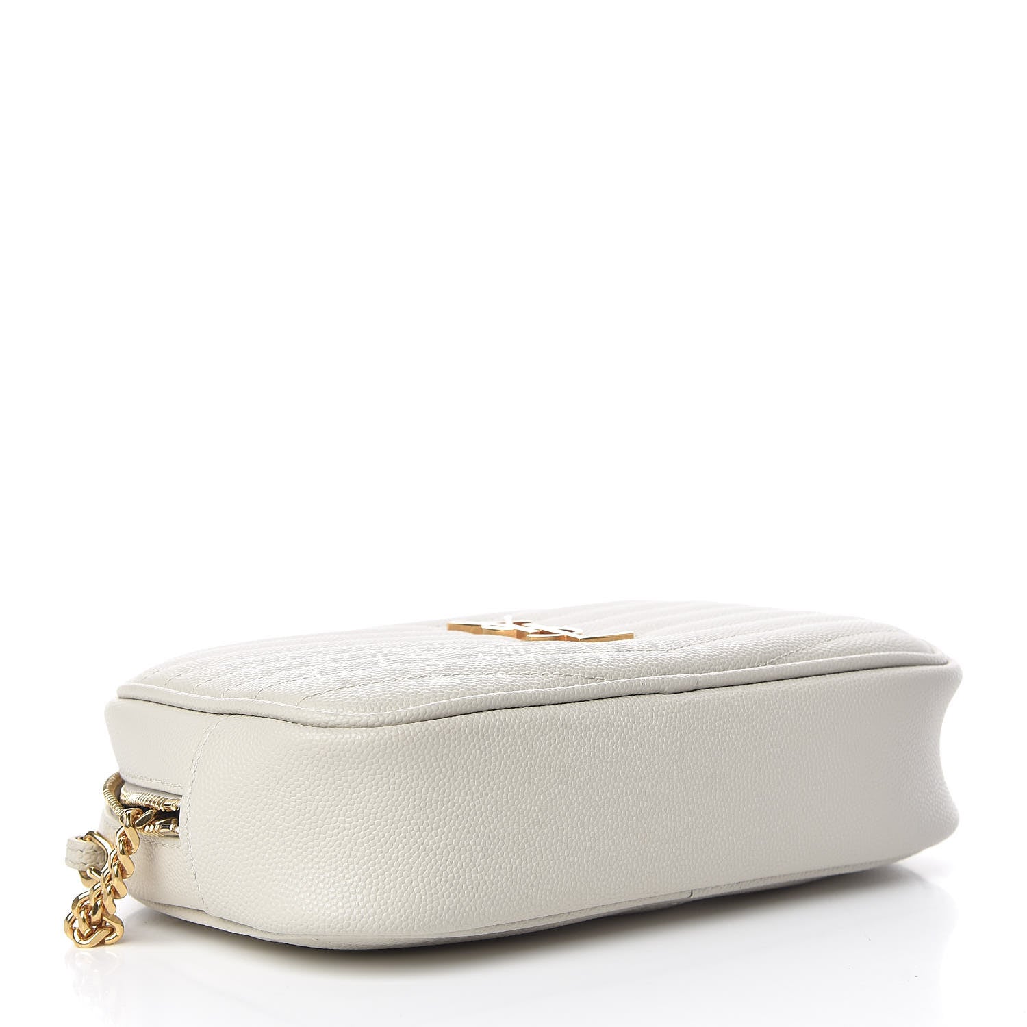 Saint Laurent Grain De Poudre Matelasse Monogram Mini Lou Camera Bag Blanc Vintage 4 of 11