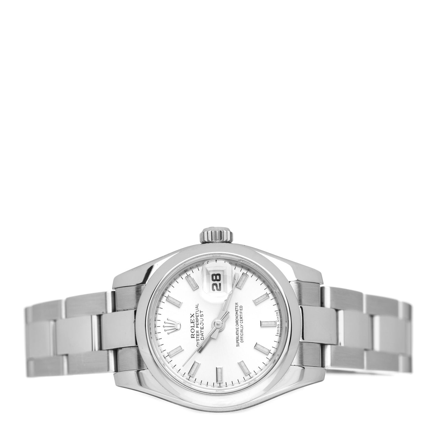 Stainless Steel 26mm Oyster Perpetual Date Watch Silver 179160