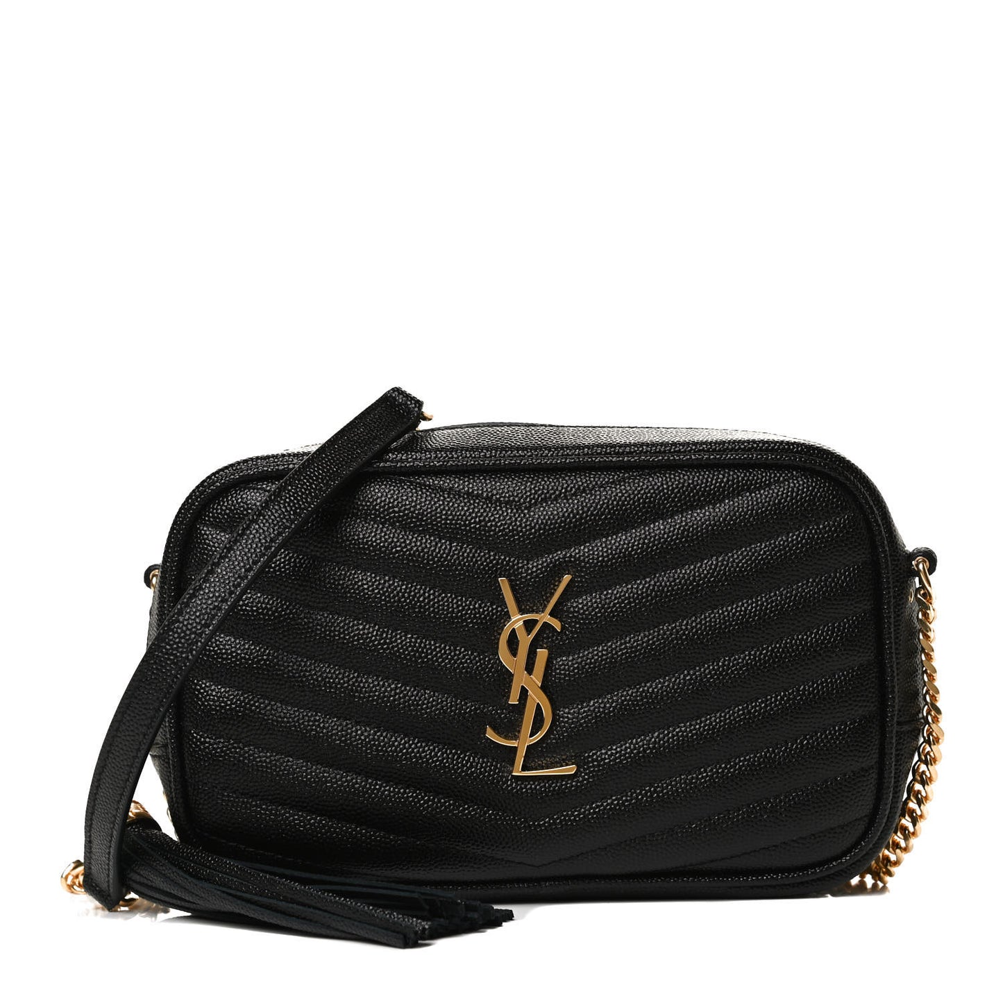 Grain De Poudre Matelasse Monogram Mini Lou Camera Bag Black