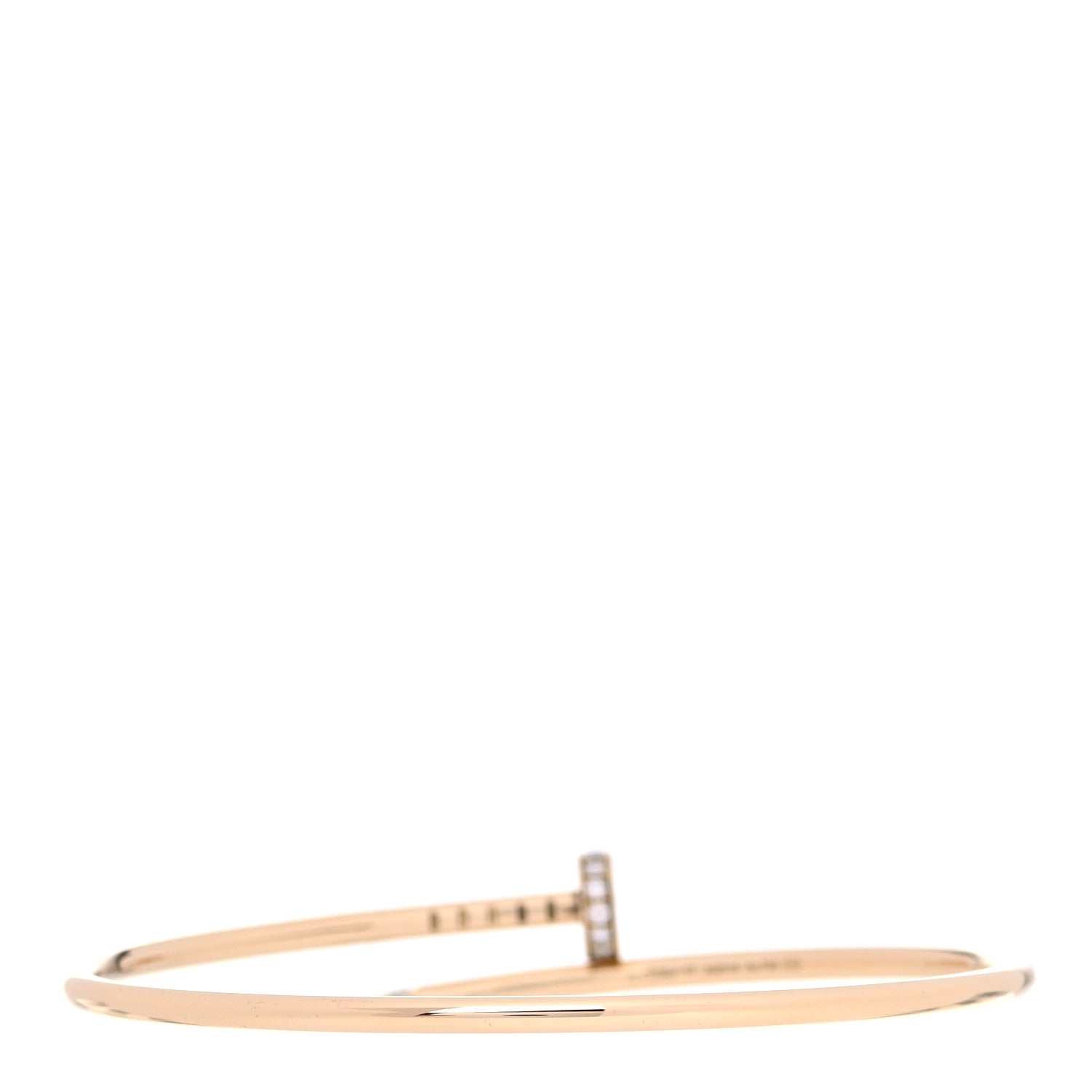Cartier 18K Yellow Gold Diamond Small Juste Un Clou Bracelet 17 3 of 7