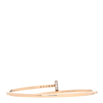 Cartier 18K Yellow Gold Diamond Small Juste Un Clou Bracelet 17 3 of 7