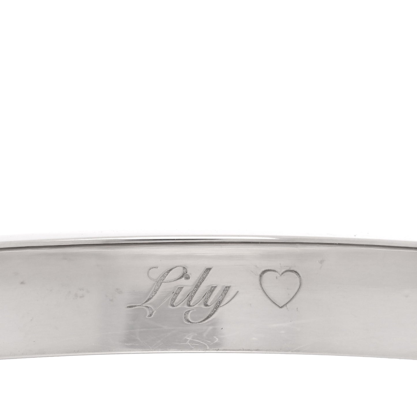 18K White Gold LOVE Bracelet 16
