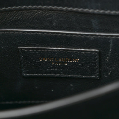 Saint Laurent Calfskin Mini Classic Monogram Cassandra Top Handle Black 6 of 11