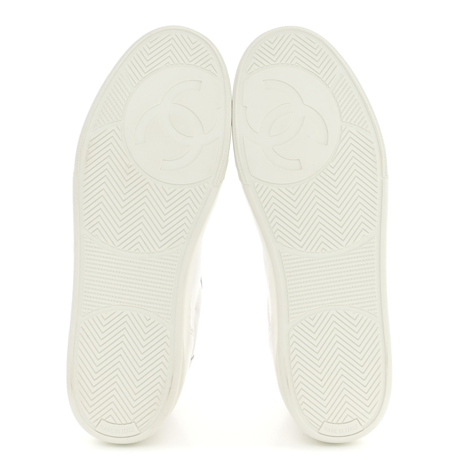 Chanel Calfskin Mens CC Sneakers 43 White 6 of 9