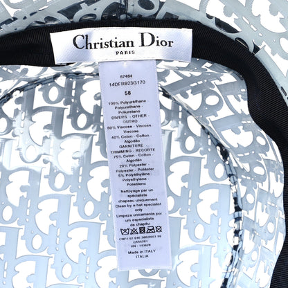 Christian Dior PVC Oblique Bob French Bucket Hat 58 Bleu 7 of 7