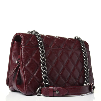 Chanel Goatskin Quilted Medium City Rock Flap Burgundy 3 of 6