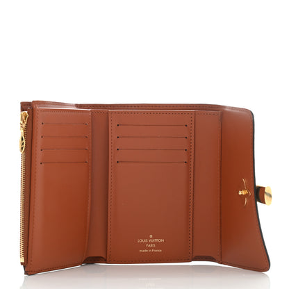 Louis Vuitton Monogram Flower Lock Compact Wallet Caramel 5 of 10