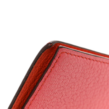 Hermes Chevre Mysore Bi-Color Globe Trotter Agenda Cover PM Rose Lipstick Orange Poppy 11 of 12