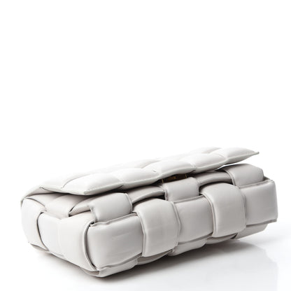 Bottega Veneta Lambskin Maxi Intreccio Padded Chain Cassette Crossbody Bag White 4 of 9