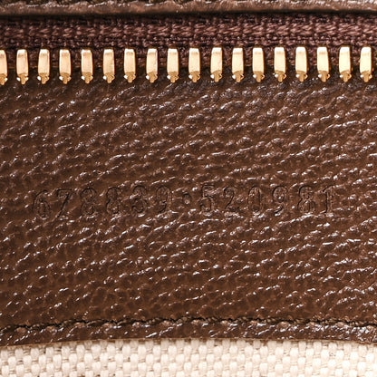 Gucci Monogram Jumbo GG Textured Dollar Calfskin Web Tote Bag Camel Ebony New Acero 7 of 10