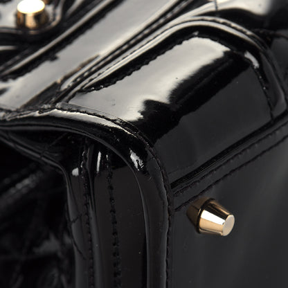 Burberry Patent Quilted Mini Manor Tote Black 11 of 12