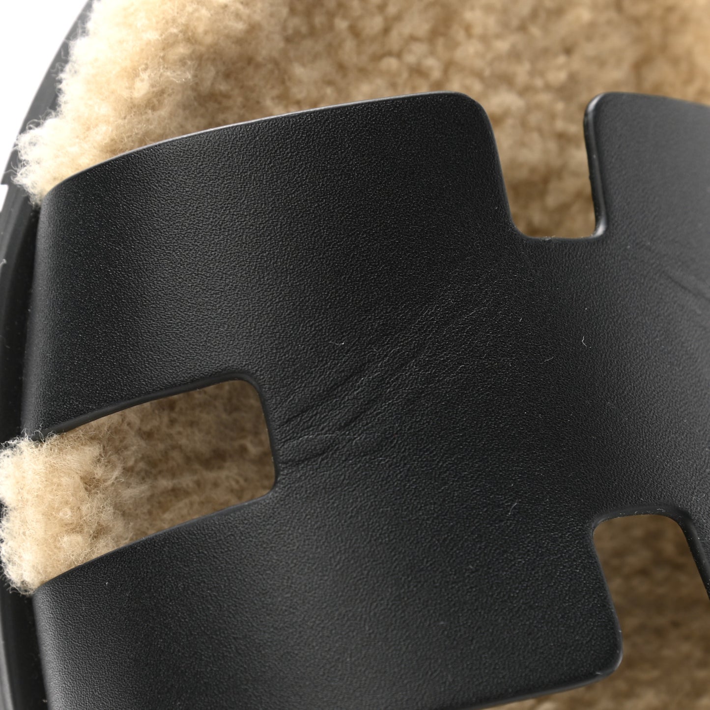 Veau Indios Woolskin Mens Chypre Sandals 42 Black Ecru