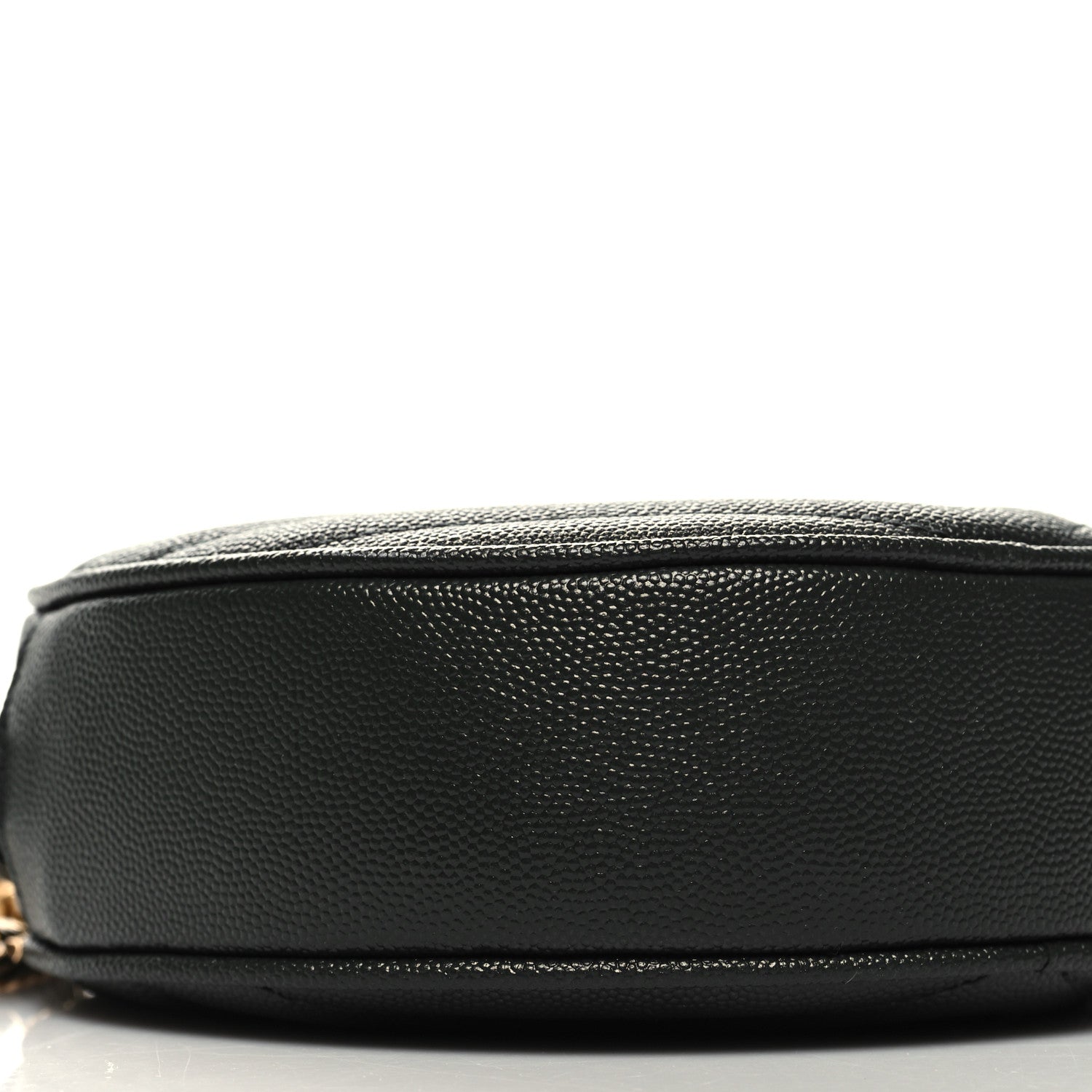 Saint Laurent Grain De Poudre Matelasse Chevron Quilted Round Vinyle Camera Bag New Vert Fonce 9 of 10