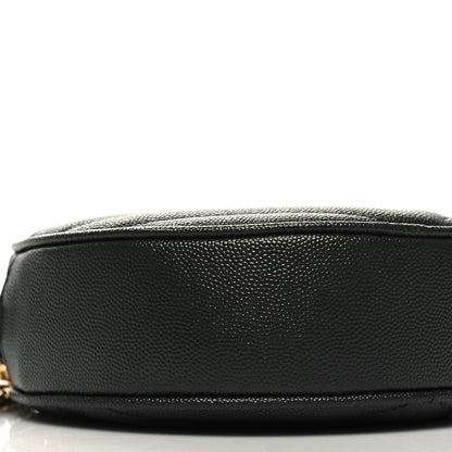 Saint Laurent Grain De Poudre Matelasse Chevron Quilted Round Vinyle Camera Bag New Vert Fonce 9 of 10
