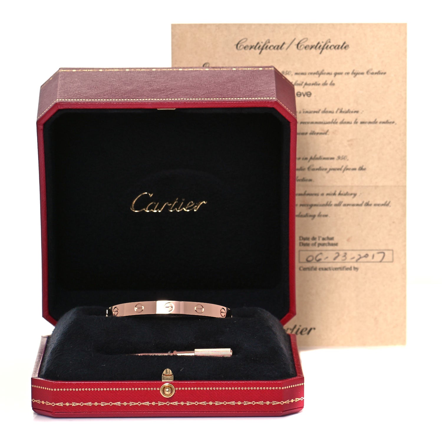 Cartier 18K Pink Gold LOVE Bracelet 16 6 of 6