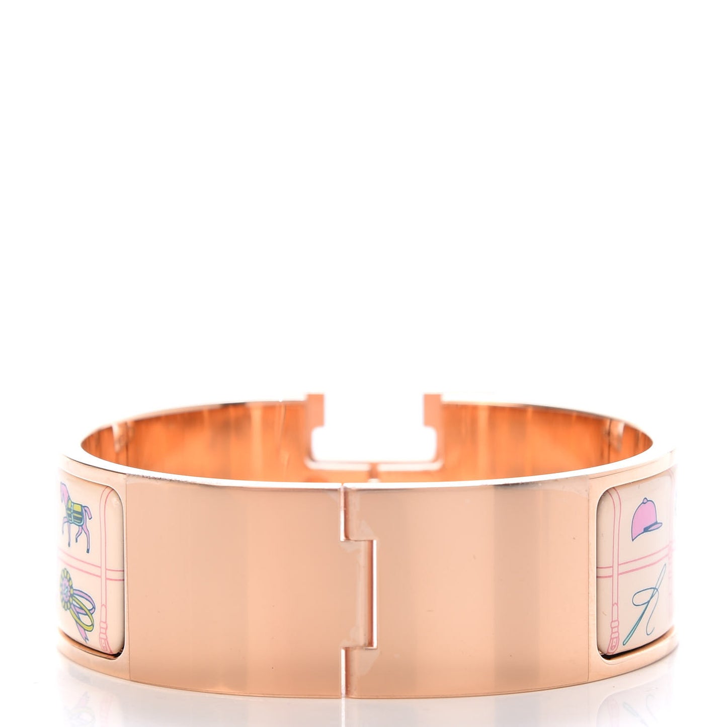 Enamel Couvertures et Tenues de Jour Wide Clic Clac H Bracelet PM Pannacotta