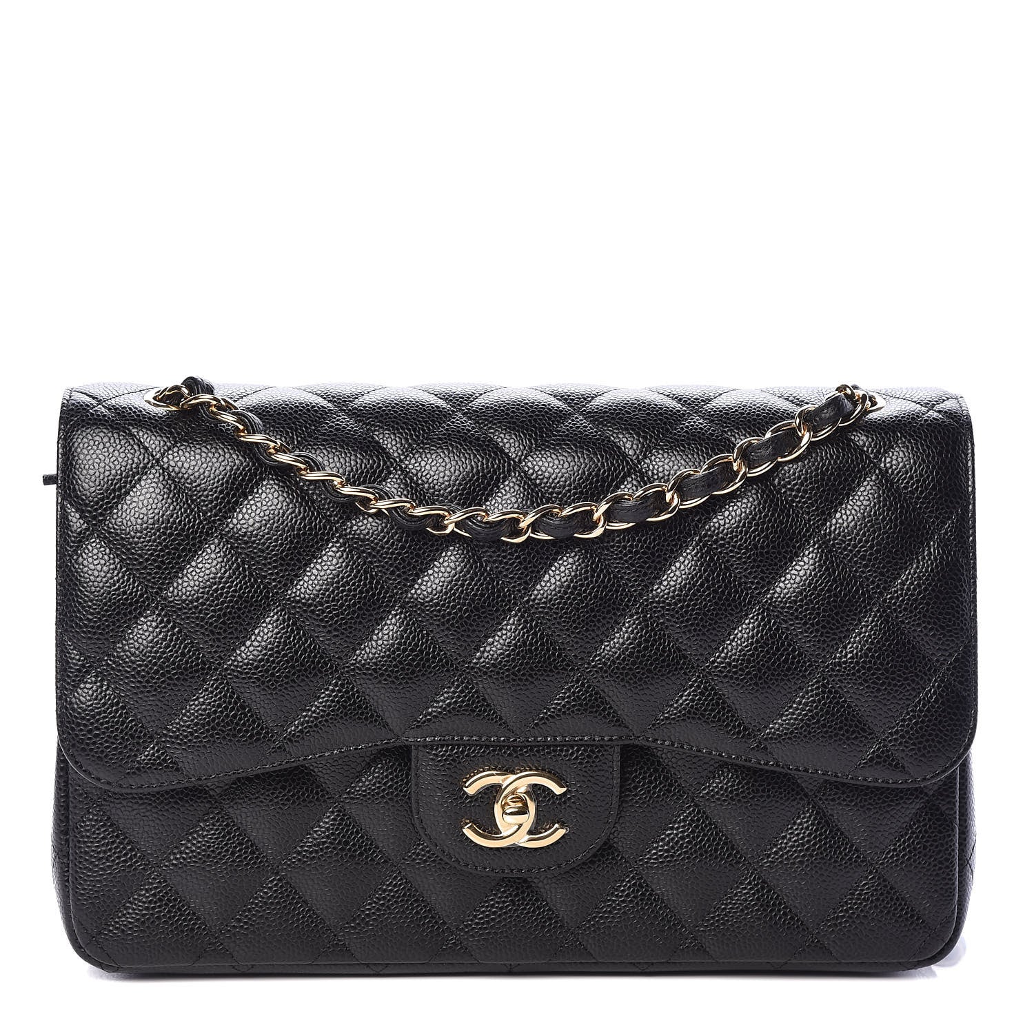 Chanel Caviar Quilted Jumbo Double Flap Black 1 of 11