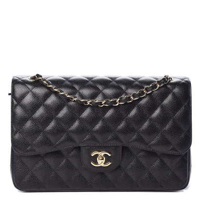 Chanel Caviar Quilted Jumbo Double Flap Black 1 of 11