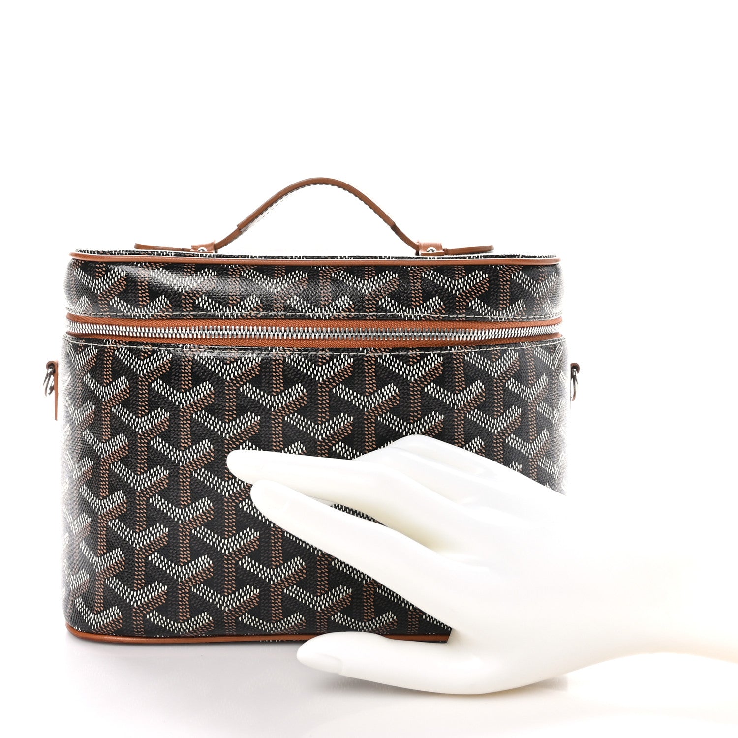 Goyard Goyardine Muse Vanity Case Black Gold 2 of 12