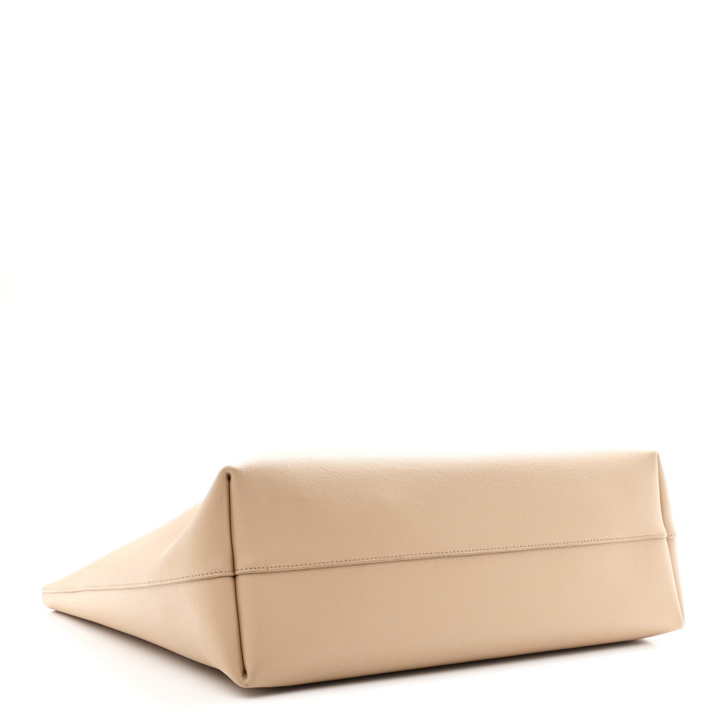 Calfskin Large Shopping Tote Dark Beige