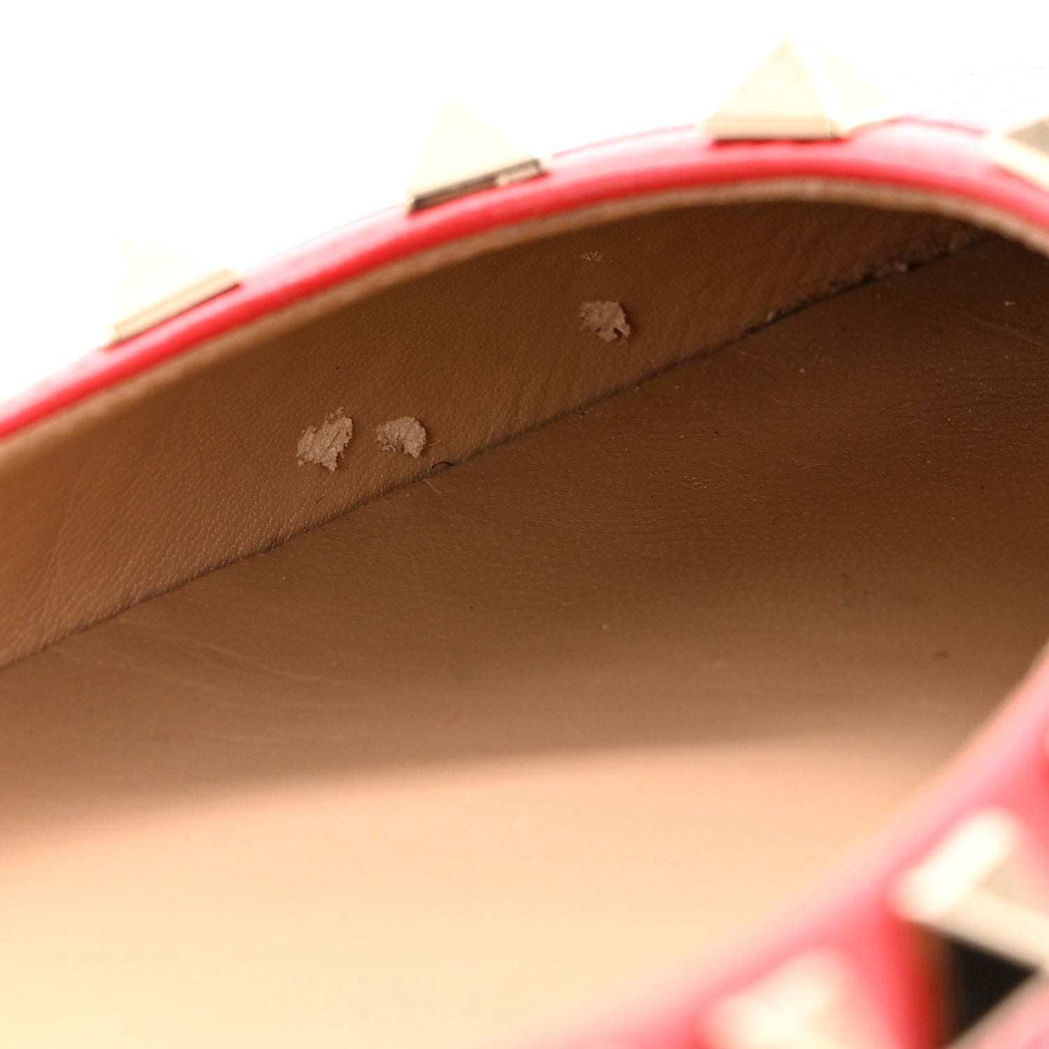 Valentino Garavani Pebbled Calfskin Rockstud Ballerina Flats 36 Rock Pink 9 of 11