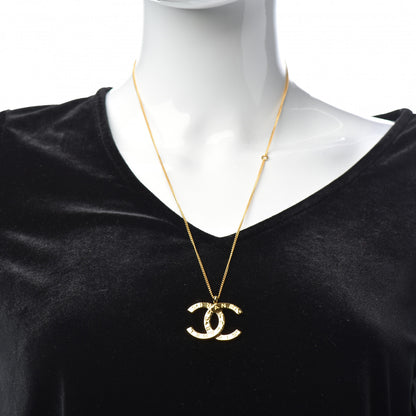 Chanel Metal CC Paris Button Necklace Gold 2 of 6