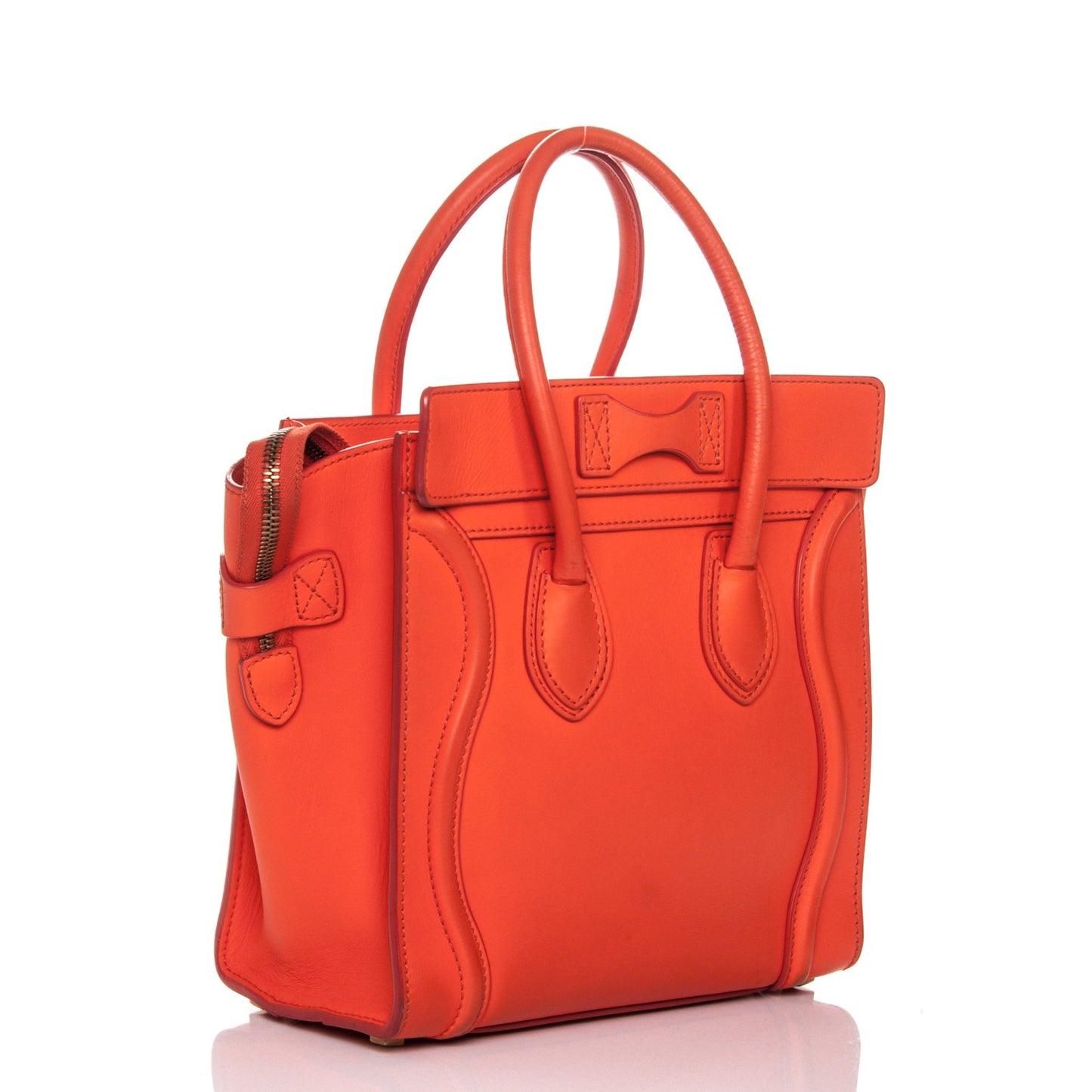 Smooth Calfskin Micro Luggage Fluo Orange