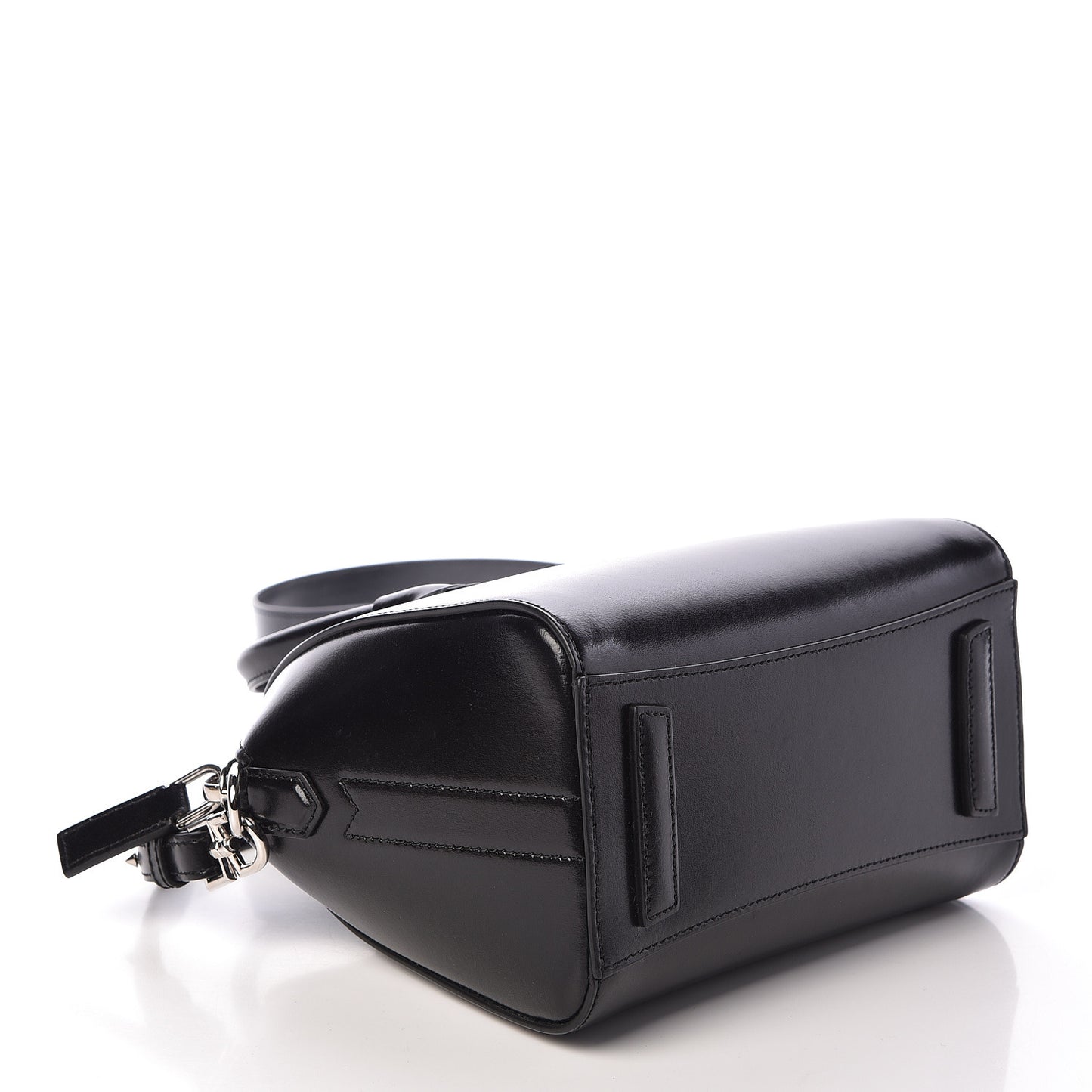 Shiny Lord Calfskin Mini Antigona Black