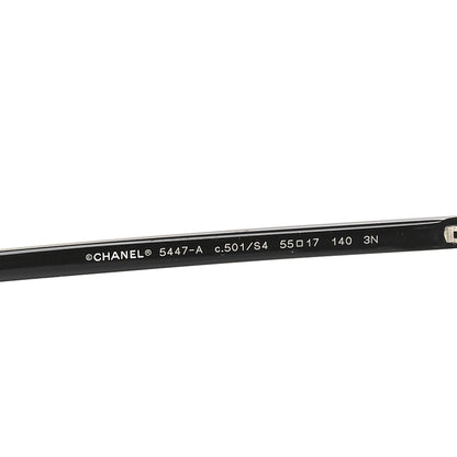 Chanel Acetate Polarized Square Sunglasses 5447-A Black 5 of 6