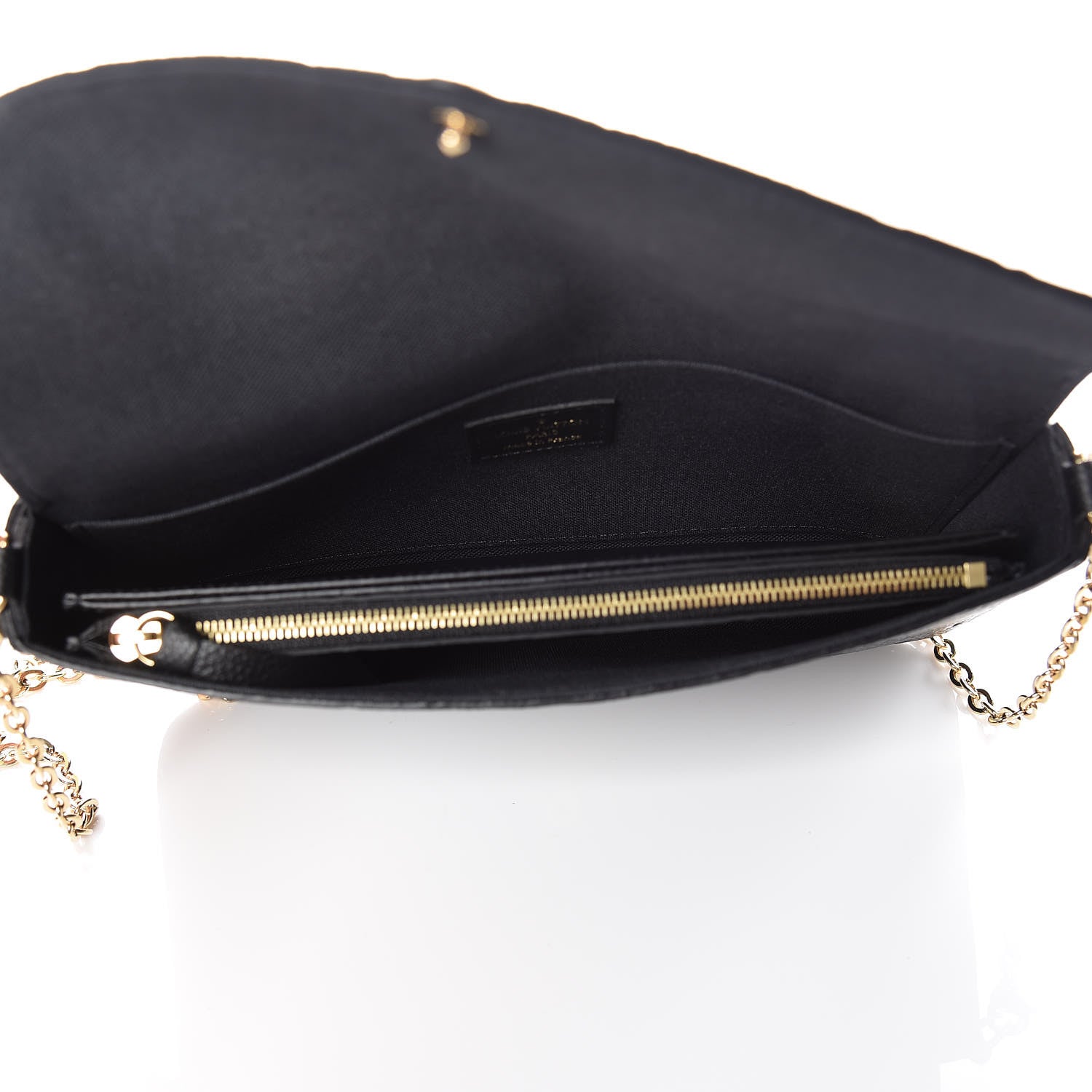 Louis Vuitton Empreinte Pochette Felicie Chain Wallet Black 7 of 12