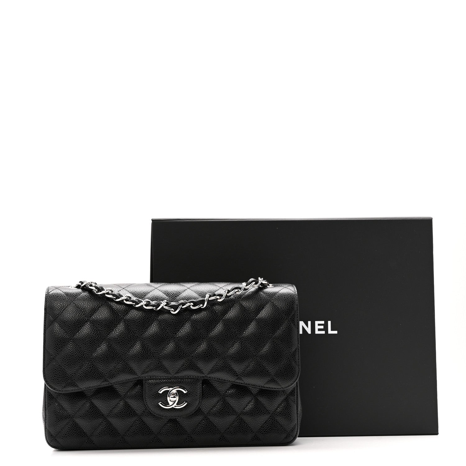 Chanel Caviar Quilted Jumbo Double Flap Black 11 of 11