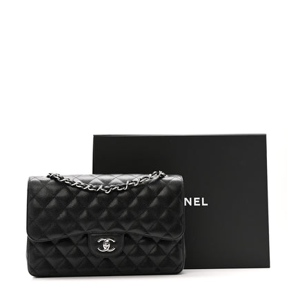 Chanel Caviar Quilted Jumbo Double Flap Black 11 of 11