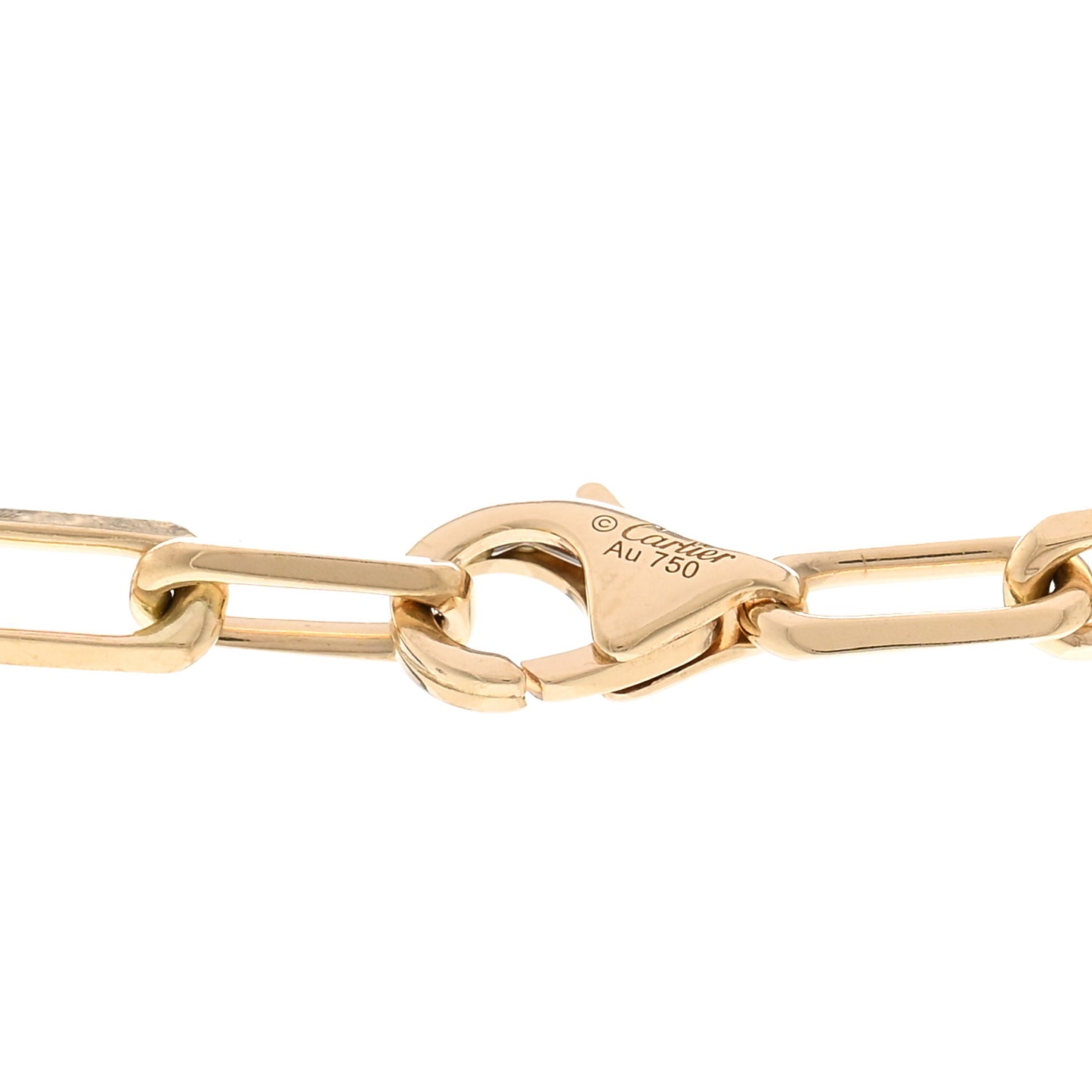 18K Yellow Gold SM Santos De Cartier Link Necklace
