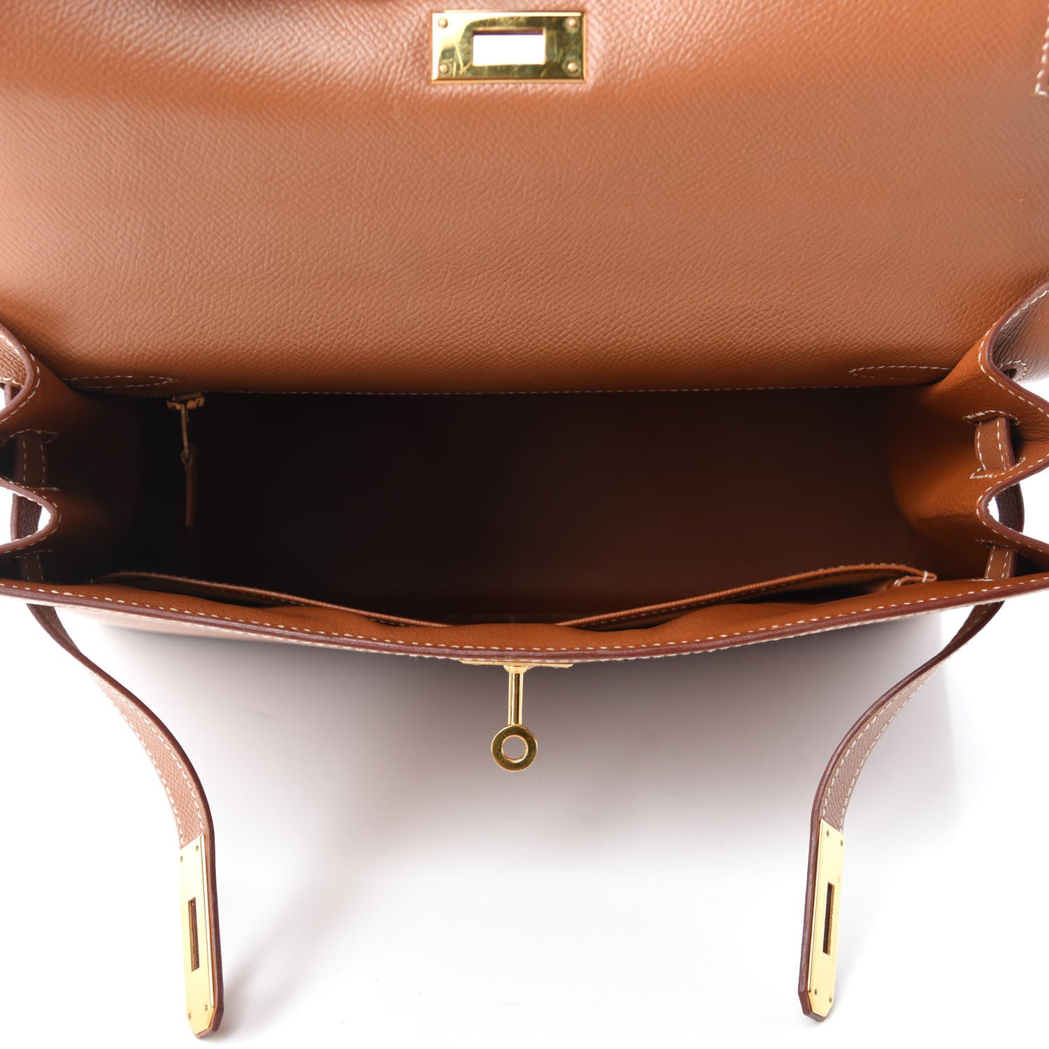 Hermes Courchevel Kelly Sellier 32 Gold 5 of 14