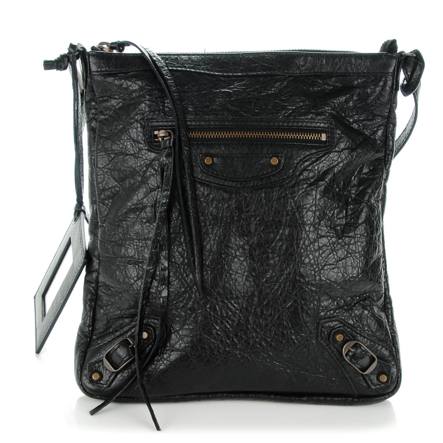 Balenciaga Agneau Classic Hardware Flat Crossbody Black 1 of 7