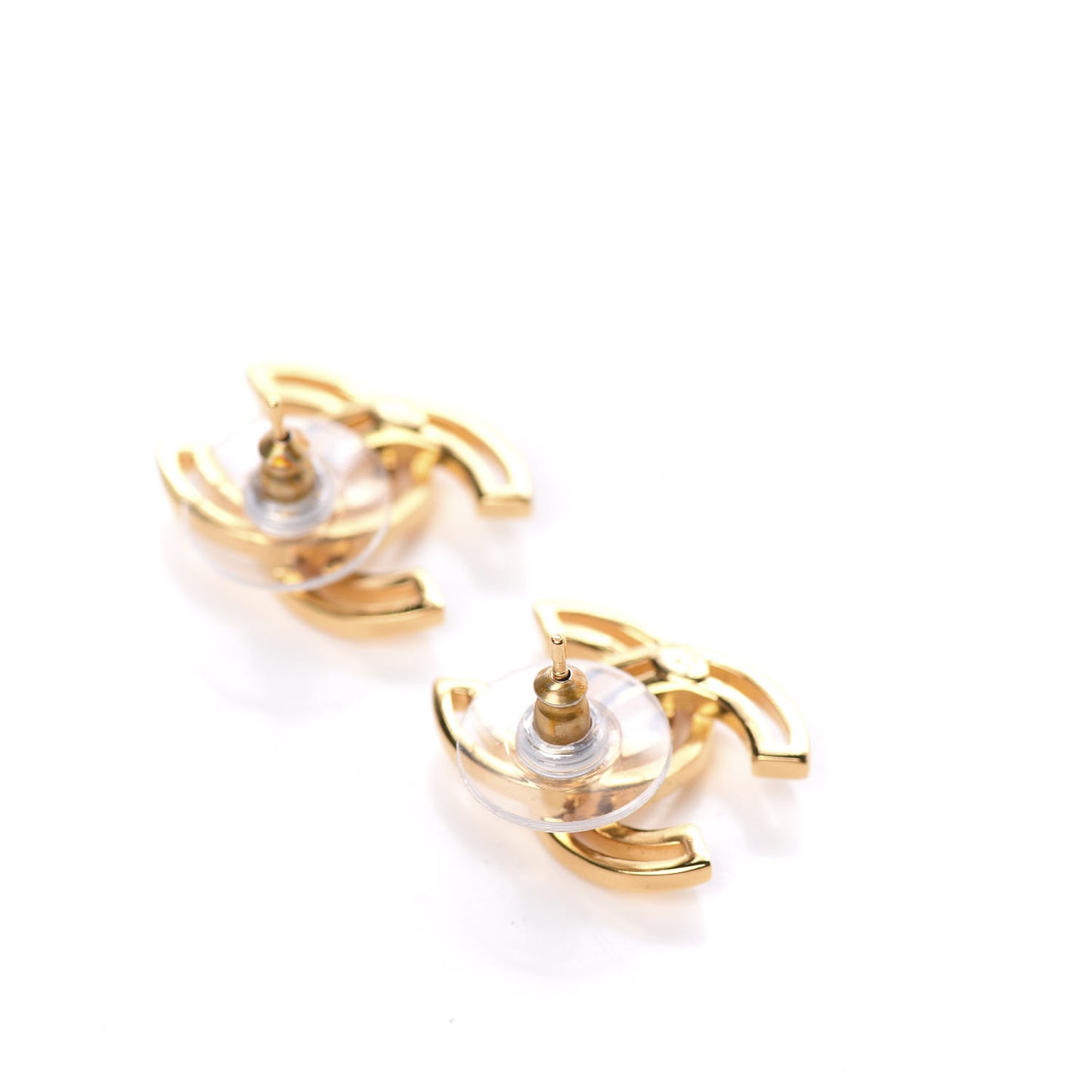 Metal Obazine CC Earrings Gold