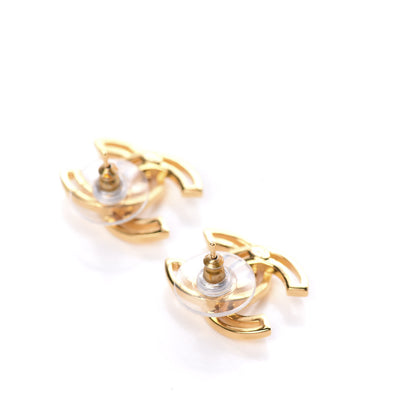 Chanel Metal Obazine CC Earrings Gold 3 of 5