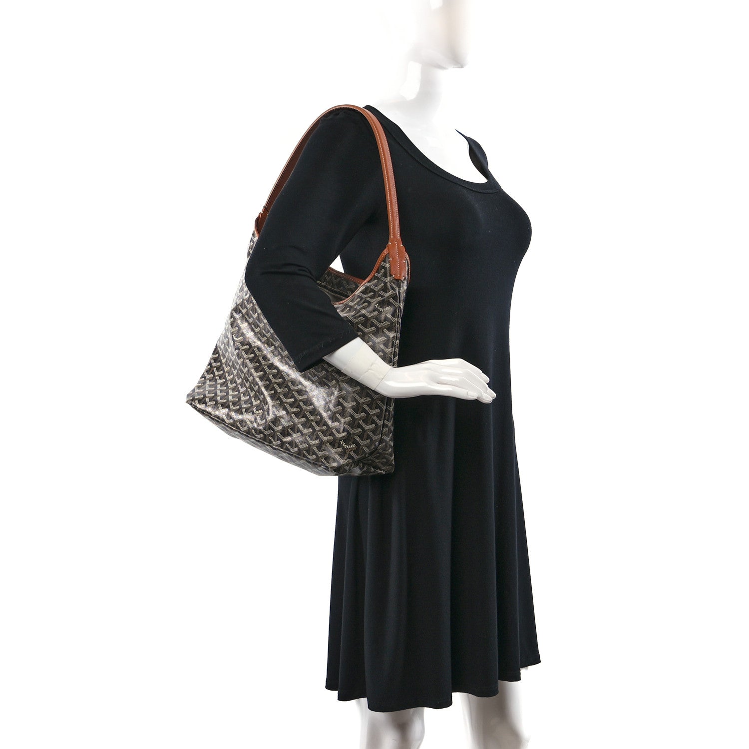 Goyard Goyardine Boheme Hobo Black Gold 2 of 8