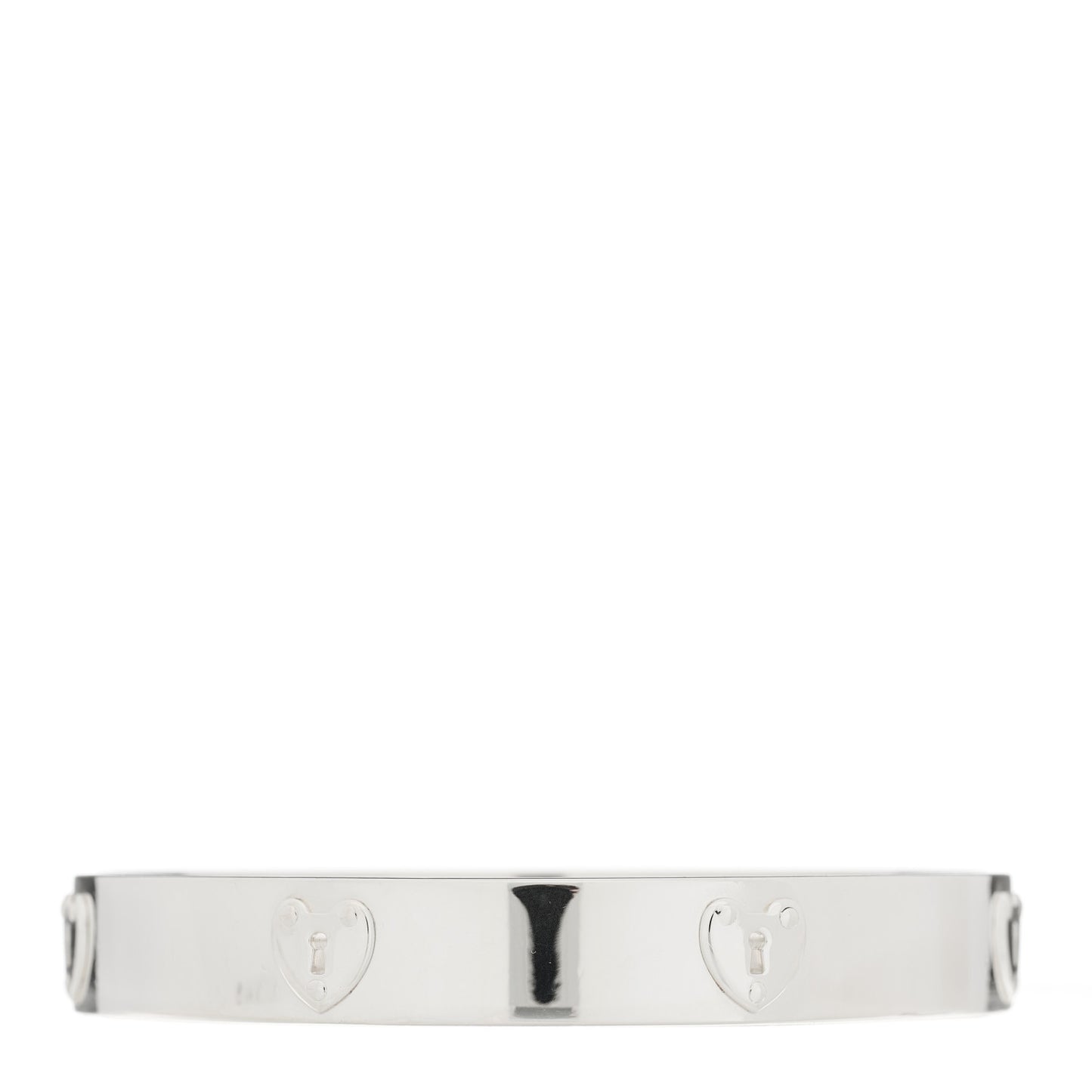 Sterling Silver Heart Locks Bangle Bracelet