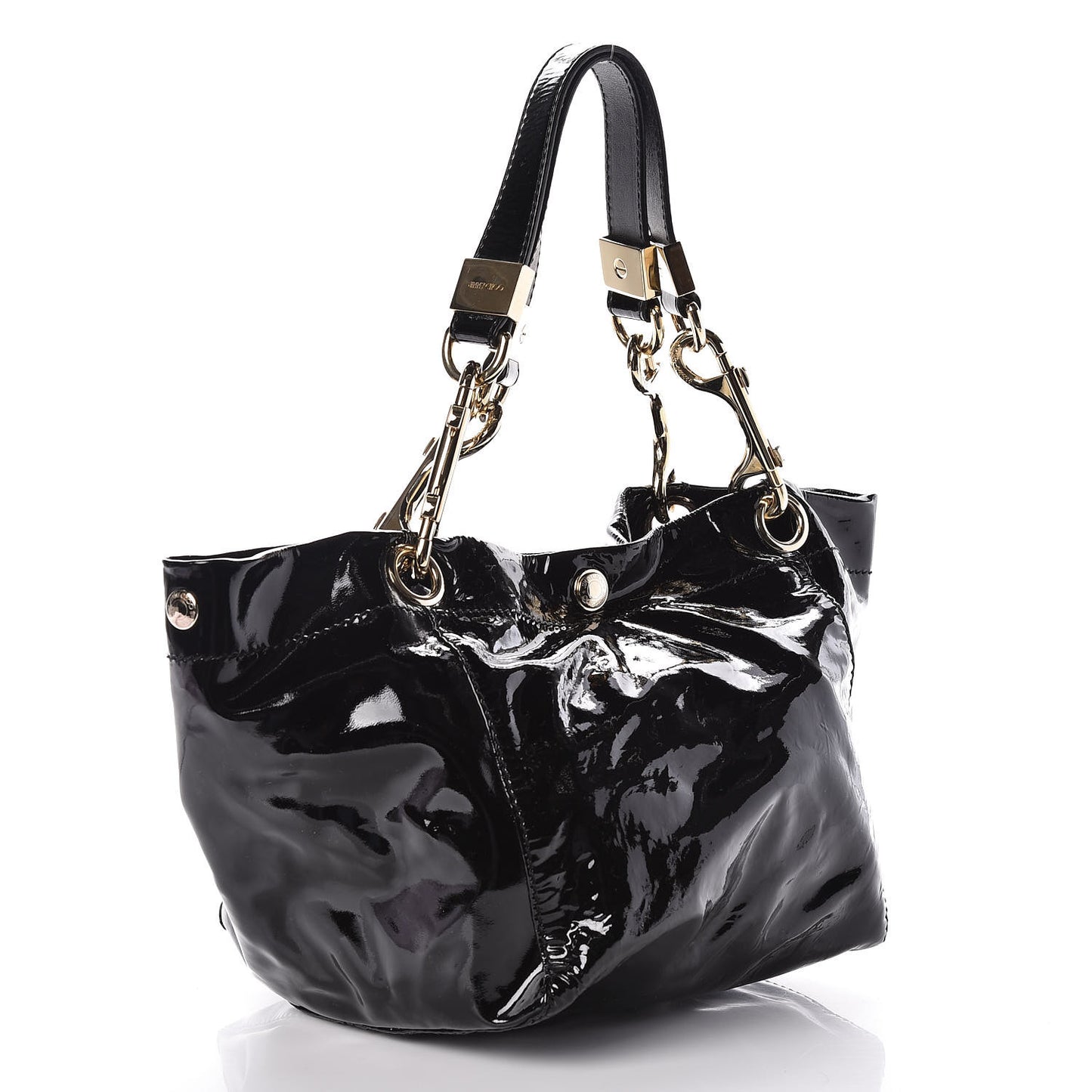 Patent Lola Oversized Tote Black