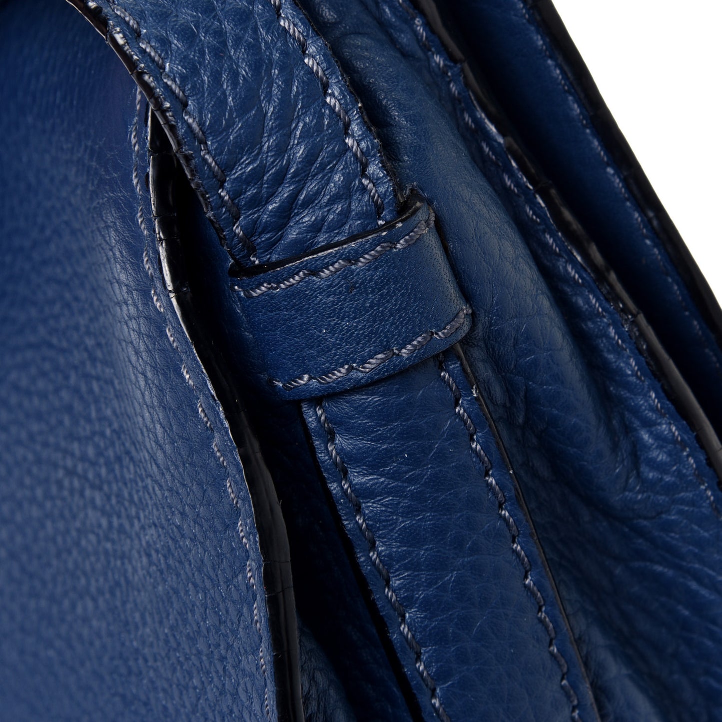 Calfskin Mini Marcie Round Crossbody Bag Royal Navy