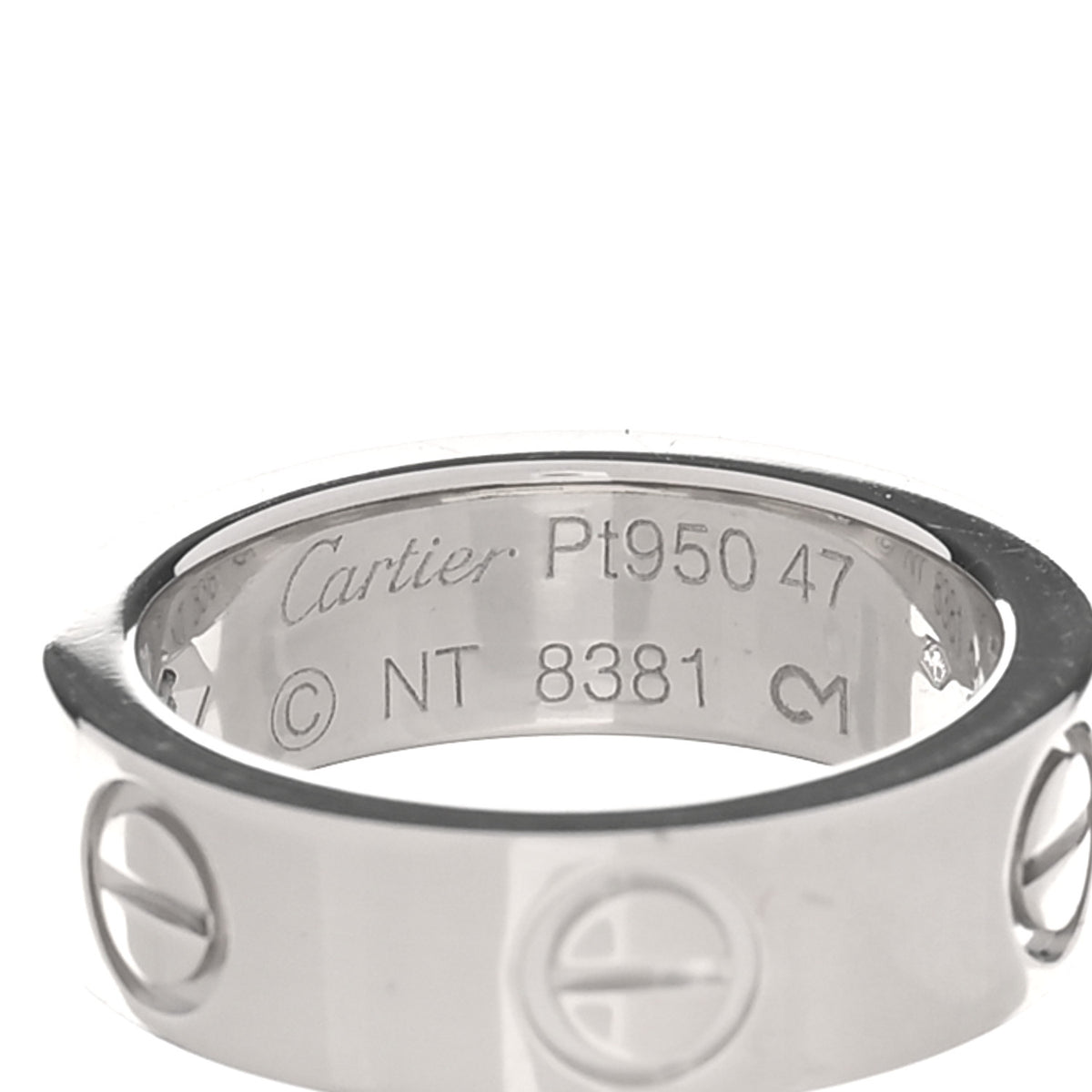 Cartier Platinum 1 Diamond 5.5mm LOVE Ring 47 4 4 of 4