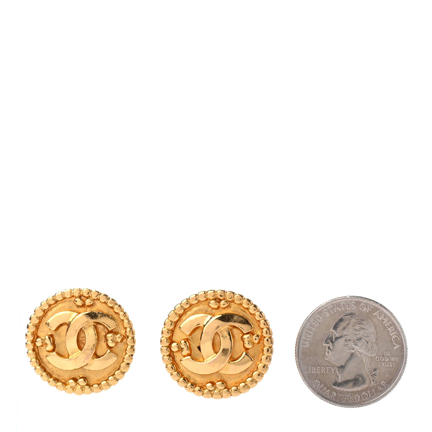 CC Clip On Earrings Gold