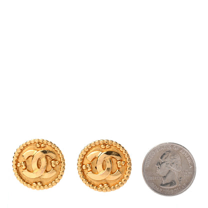 Chanel CC Clip On Earrings Gold 2 of 5
