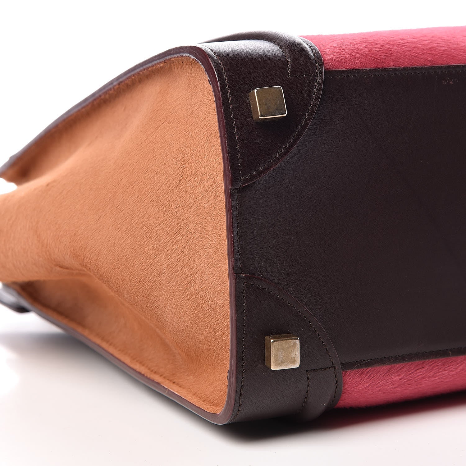 Celine Pony Hair Smooth Calfskin Micro Tri-Color Luggage Pink 7 of 10