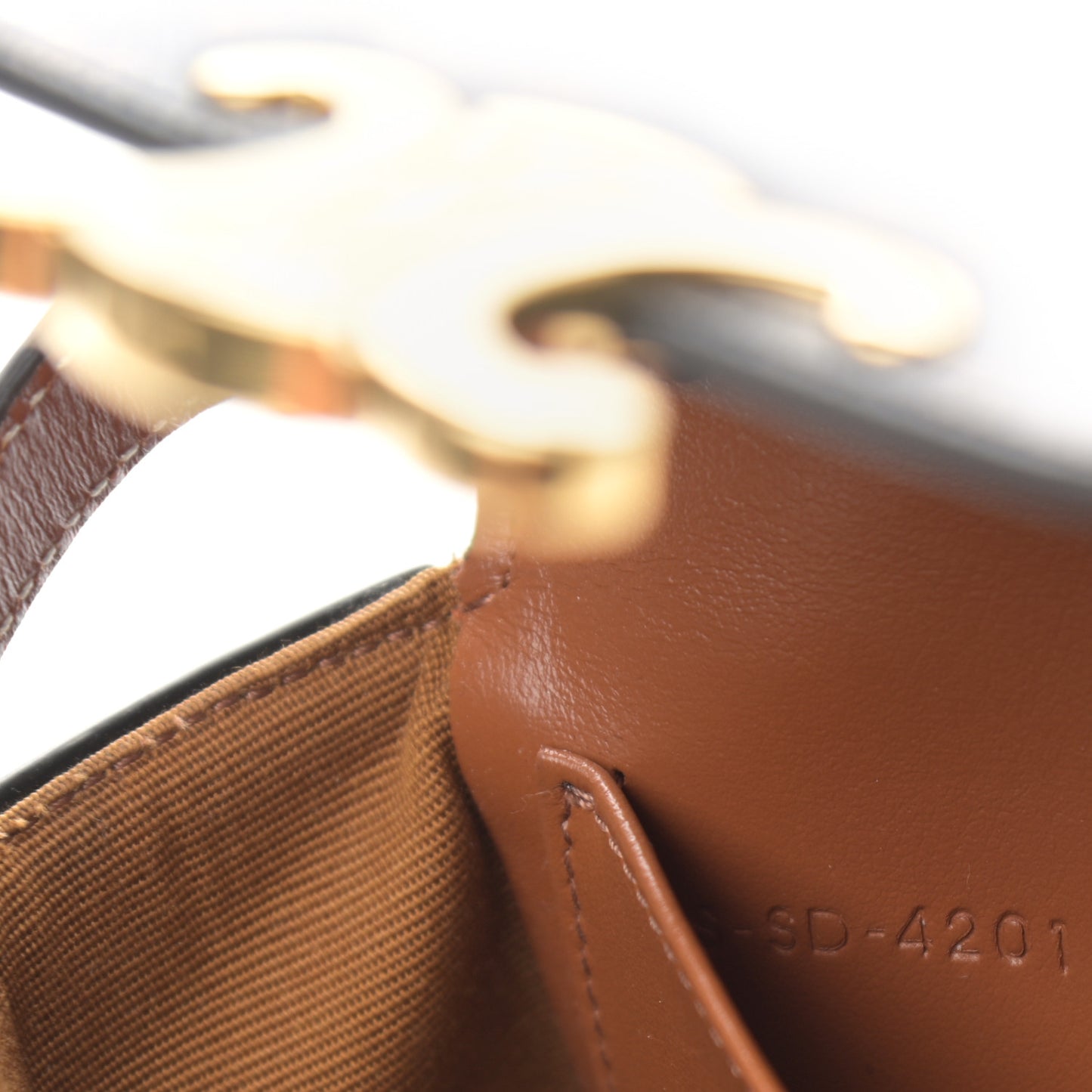 Triomphe Canvas Calfskin Mini Triomphe Tan